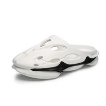 Summer Couple Breathable Clogs, Anti-Collision Slipper, Soft-Sole Beach Slippers, Large Size - White - View 2
