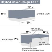 3 Piece Dark Grey Daybed Cover Set Twin Reversible Cozy Daybed Bedding Sets Double Sided Quilting Bedspread Coverlet Geometric Print Day Bed Cover All Season for Twin Bed with 2 Standard Shams,39"x75 - 米色 - 查看 7