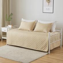3 Piece Dark Grey Daybed Cover Set Twin Reversible Cozy Daybed Bedding Sets Double Sided Quilting Bedspread Coverlet Geometric Print Day Bed Cover All Season for Twin Bed with 2 Standard Shams,39"x75 - 米色 - 查看 2