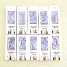 1 nến bánh sinh nhật hình số - Bạc - Xem 2