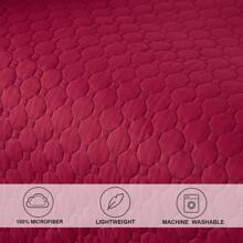 3 Piece Dark Grey Daybed Cover Set Twin Reversible Cozy Daybed Bedding Sets Double Sided Quilting Bedspread Coverlet Geometric Print Day Bed Cover All Season for Twin Bed with 2 Standard Shams,39"x75 - 酒紅色 - 查看 6