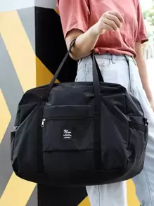 便携式旅行手提包，大容量周末旅行包，运动健身瑜伽手提包，旅行行李袋，旅行包，旅行收纳包，机场旅行服装，旅行用品，行李袋，圣诞礼物创意，女士女孩，给妈妈的圣诞礼物，生日礼物，妈妈朋友 - 黑色 - 查看 3