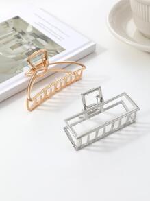 2 件简约发爪休闲金色头饰 - 彩色 - 查看 2