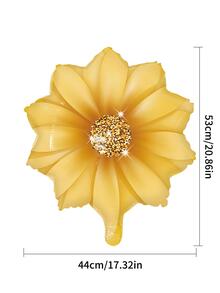 1 pieza Globo decorativo con diseño de flor - Amarillo - Ver 2