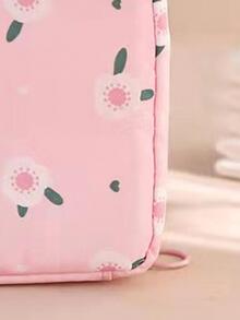 1pc Cartoon Print Sanitary Pad Storage Bag - Pink - View 2