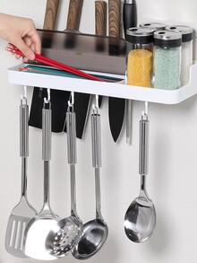 1 pieza Utensilio de cocina Estante organizador Gancho - Blanco - Ver 2