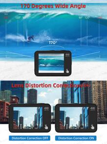 Camera hành động AXNEN AX8 4K 60FPS 20MP với màn hình cảm ứng Vlog Camera chống nước dưới nước Video Ổn định EIS Camera mũ bảo hiểm zoom 8X (Bộ phụ kiện có điều khiển từ xa) - Đen và trắng - Xem 10