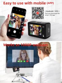 Camera hành động AXNEN AX8 4K 60FPS 20MP với màn hình cảm ứng Vlog Camera chống nước dưới nước Video Ổn định EIS Camera mũ bảo hiểm zoom 8X (Bộ phụ kiện có điều khiển từ xa) - Đen và trắng - Xem 11