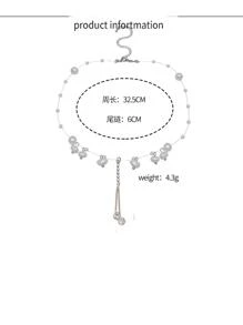 1 chiếc vòng cổ ngọc trai giả đơn giản thời trang Hàn Quốc sáng tạo cá nhân hóa - Vàng - Xem 3