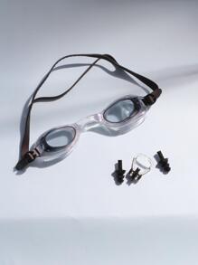 NOVDEARM 5pcs Swimming Goggles Set With Storage Case, Beach Essentials, Beach Accessories, Pool Float - Black - View 2