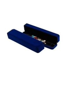Sapphire Blue Velvet Jewelry Box Necklace Box Gift Box (box Only) - Royal Blue - View 5