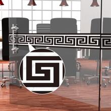 1PC 10*200Cm Họa Tiết Hình Học Đường Eo Tự Dính Chống Thấm Nước Có Thể Tháo Rời Tường Biên Giới Dán Trang Trí Nhà Cửa - Đen và trắng - Xem 2