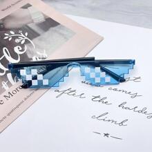 1入組馬賽克設計派對眼鏡 - 藍色 - 查看 1