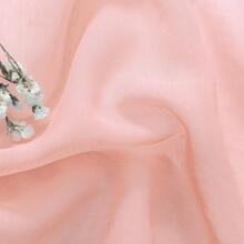 قطعة واحدة ستارة زهرية شفافة بخيوط زهرية ثابتة بجيب للعصا