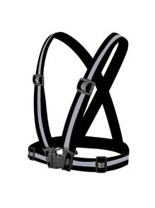 Chaleco reflectante, Chaqueta reflectante, Ropa reflectante de seguridad vial, Correa reflectante - Negro - Ver 2