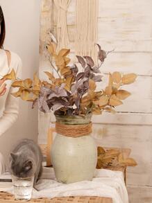 1/2 片秋玫瑰叶，仿真丝植物，适合婚礼派对，秋季花卉茎装饰，适合 DIY 家居花园壁炉农舍聚会秋季装饰