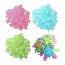 estrellas neon brillan en la oscuridad fluorescentes 100 pz