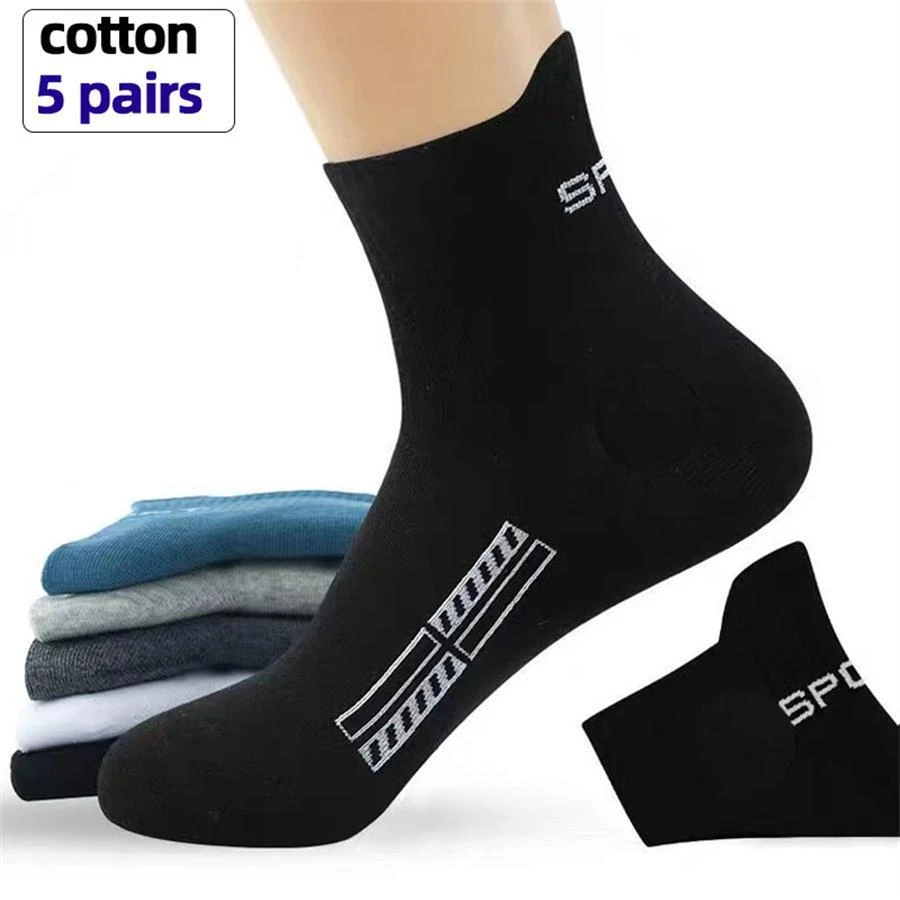 đôi Vớ thể thao thấm mồ hôi, Vớ công sở màu trơn đến giữa bắp chân - màu đen - Xem 1