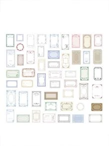 100入組/包復古植物材料紙裝飾拼貼畫記事本 - 彩色 - 查看 6