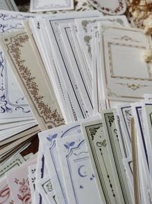 100入組/包復古植物材料紙裝飾拼貼畫記事本 - 彩色 - 查看 3