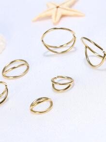 DAILI 6pcs/Set Nose Ring Minimalist Double Nose Ring For Single Piercing For Women For Body Decoration - Yellow Gold - View 10