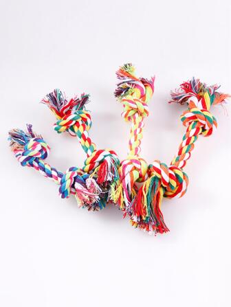 1入組隨機色結飾設計寵物磨牙玩具