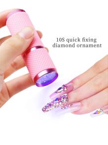 Led Nail Art Mini Flashlight Baking Lamp Quick-Drying Portable Nail Polish Phototherapy Lamp Portable For Quick Drying Nail Polish And Gel Polish, Gel X Lamp For Gel Nails Flash Cure Lamp For Gel Nails LED Nail Lamp Portable Mini Nail Dryer Gel Polish Nail Glue Gel USB Flashlight Home DIY Manicure Nail Art Tool Best Gift For Girls