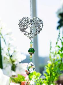 1pc Sun Catcher Crystal Tree Of Life Pendant Home Garden Window Holiday Decorations Ornaments,Home Decor ,Room Decor,Wall Decor Gifts Birthday Graduation