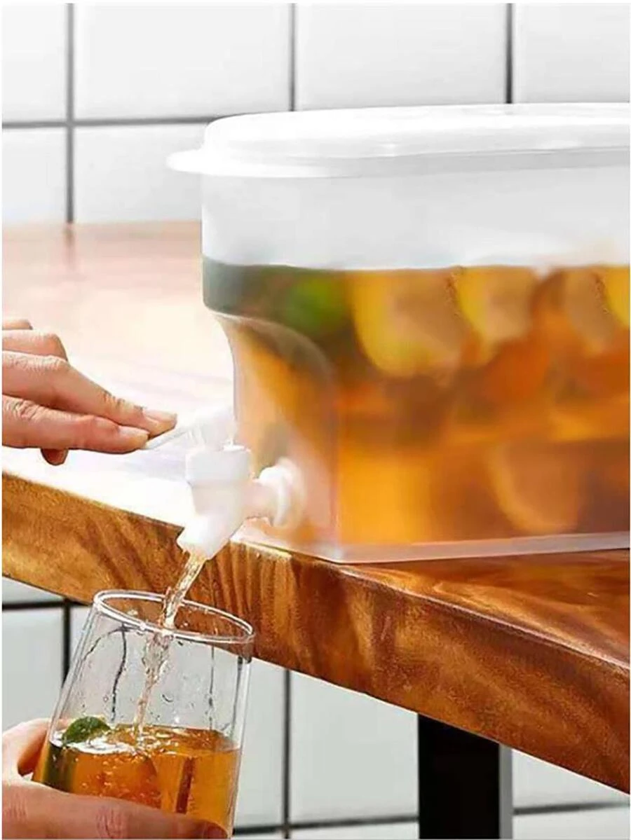 קנקן תה פשוט שקוף עמיד בטמפרטורה גבוהה - לבן - ראה 1