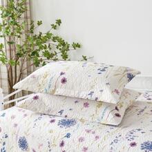 3 Piece Daybed Cover Set Twin Reversible Cozy Daybed Bedding Sets Double Sided Quilting Bedspread Coverlet Floral Printed Day Bed Cover All Season for Twin Bed with 2 Standard Shams,39"x75 - 紫色 - 查看 4