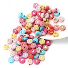 100pcs/set Random Heart Shaped Detailed Beads For Diy Jewelry Making, Bracelet, Necklace, Earring - Multicolor - View 1