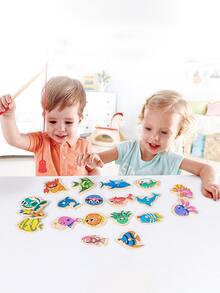 31入組木頭磁性垂釣玩具套裝,教育性腦筋急轉彎遊戲適用於兒童&父母 - 彩色 - 查看 6