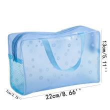 1 件装 PVC 透明化妆包 女士防水拉链化妆包 旅行盥洗包 学生手提包 女士宿舍必备旅行防水返校书包 旅行必备旅行收纳包 海滩暑假化妆包 化妆品收纳包 化妆品收纳 - 彩色 - 查看 10