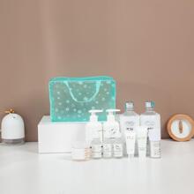 1 件装 PVC 透明化妆包 女士防水拉链化妆包 旅行盥洗包 学生手提包 女士宿舍必备旅行防水返校书包 旅行必备旅行收纳包 海滩暑假化妆包 化妆品收纳包 化妆品收纳 - 彩色 - 查看 4