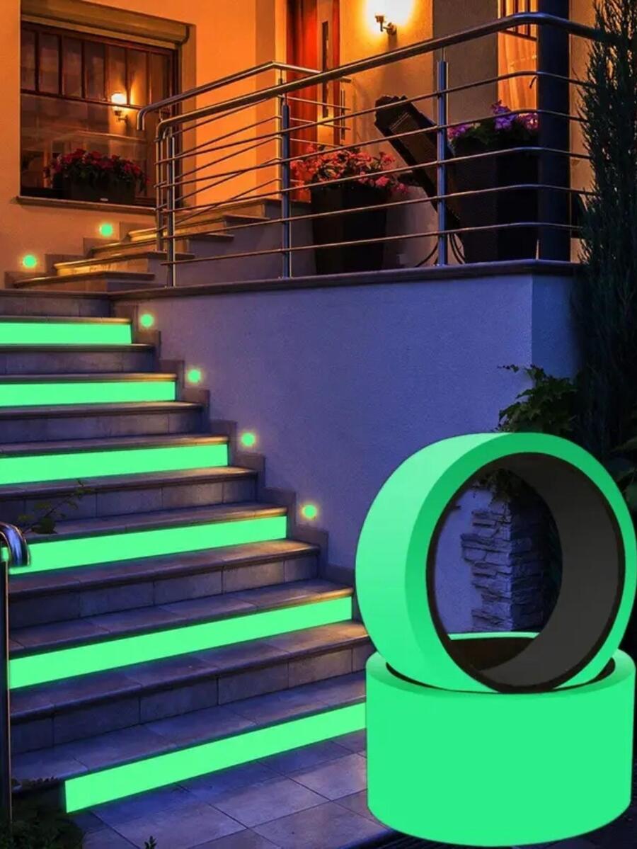 1 Cuộn Băng Dạ Quang 3M Cho Cửa Kính Huỳnh Quang Trang Trí Nhà, Đường Chống Va Chạm, Nhãn Dán Tường Không Dấu Vết, Dải Đèn Ngủ Cầu Thang (có thể cắt được) - Trong sáng - Xem 1