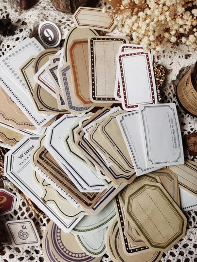 Vintage, Etikette Dekoration Materialpapier mit für DIY