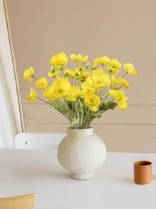 10Pcs Artificial Poppy Silk Flowers For Home Decor, Blue Poppy Flowers Artificial Faux Poppy Flower Stems Silk Flowers For Home Decor Bouquet Wedding Party Table Centerpiece Arrangement For Wedding Decoration, Valentine'S Day Decor, Birthday Decor, Anniversary Decor, Holiday Decor, Graduation Decoration, Party Decor Supplies - Yellow - View 3