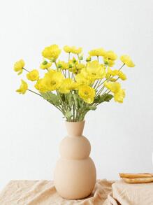 10Pcs Artificial Poppy Silk Flowers For Home Decor, Blue Poppy Flowers Artificial Faux Poppy Flower Stems Silk Flowers For Home Decor Bouquet Wedding Party Table Centerpiece Arrangement For Wedding Decoration, Valentine'S Day Decor, Birthday Decor, Anniversary Decor, Holiday Decor, Graduation Decoration, Party Decor Supplies - Yellow - View 6