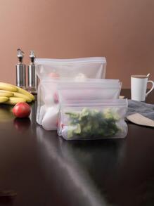 1pc Reusable Food Preservation Bag For Refrigerator Vegetable Fruit Food Sealing Storage Bag Wedding Party Gift Bags - Clear - View 4