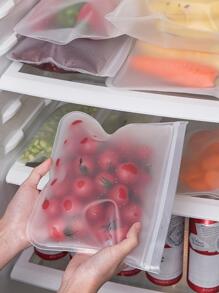 1pc Reusable Food Preservation Bag For Refrigerator Vegetable Fruit Food Sealing Storage Bag Wedding Party Gift Bags - Clear - View 3