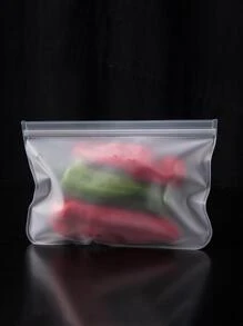 1pc Reusable Food Preservation Bag For Refrigerator Vegetable Fruit Food Sealing Storage Bag Wedding Party Gift Bags - Clear - View 2