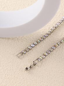 1 Máy Tính Thời Trang Nhiều Màu Sắc Đính Đá Cubic Zirconia Vòng Tay Hàng Đơn 4Mm Tròn Full Kim Cương Bóng Dây Chuyền Trang Sức - Nhiều màu - Xem 3