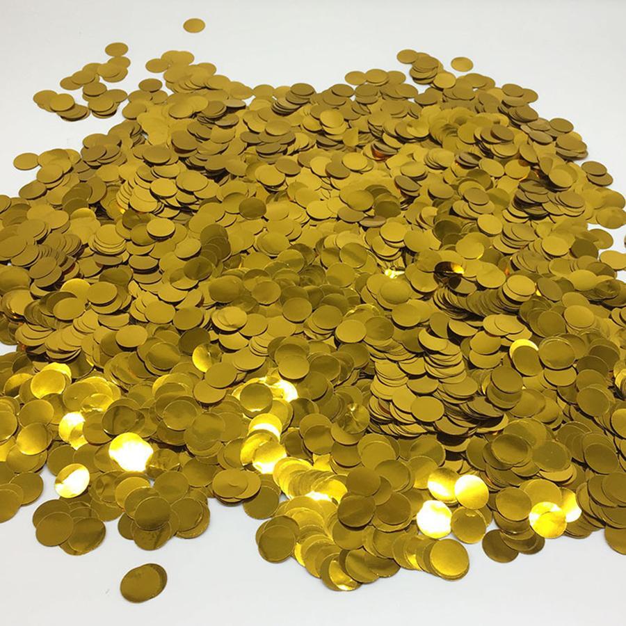 金色亮片裝飾用品,合適的適用於生日派對裝飾 - 金色 - 查看 1