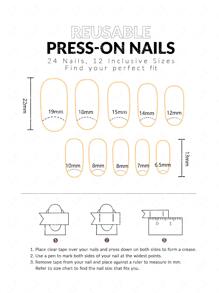 Nâng cấp diện mạo của bạn với 24 chiếc Phim hoạt hình đầy màu sắc Pháp Hình bầu dục ngắn hình ếch in Full Cover Bộ dụng cụ làm móng giả - Nhiều màu - Xem 4