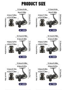 1入組AC2000-7000金屬卷線器5.2:1齒輪比CNC金屬手柄左右手可切換非常適合淡水和海水長拋 - 彩色 - 查看 3