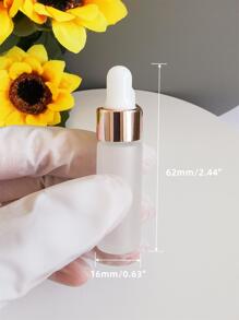 2入組5ML磨砂玫瑰金玻璃滴瓶帶粉色的帽子適用於精油,香水,精華轉移 - 彩色 - 查看 3