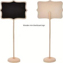 Gói 5 tấm bảng đen mini bằng gỗ có chân đế, thiệp ghi chỗ, bảng đen hình chữ nhật nhỏ dùng cho tiệc cưới, tiệc sinh nhật, bảng tin và trang trí sự kiện đặc biệt Quà tặng tốt nhất - Nhiều màu - Xem 3