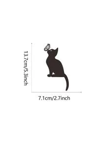 1pc Cat & Butterfly Pattern Light Switch Decorative Sticker,Stickers,Wall Decal,Vinly Decal For Home Decorations,Spring Decoration Items Refesh Your Home,Rama Decoration Stickers Gifts Birthday Graduation