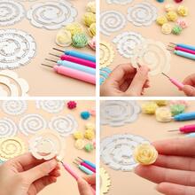 CYFUN DESIGN 1入組3D螺旋花花環金屬切削模具適用於DIY專輯裝飾工藝壓花紙製作 - 銀色 - 查看 4