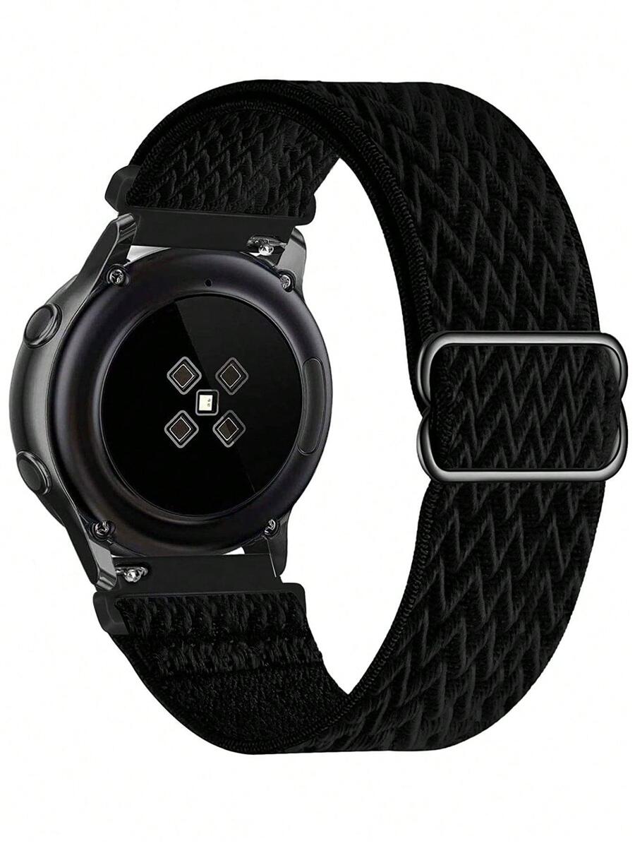 1 pièce Bracelet de montre unisexe en nylon réglable de 20 mm et 22 mm, compatible avec les montres connectées Samsung et Amazfit